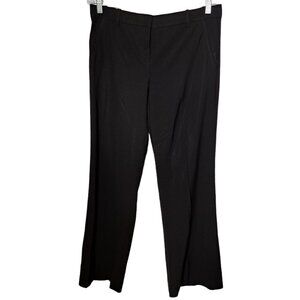 Theory Adelson Black Flat Front Career Wear to Work Dress Pants Size 6